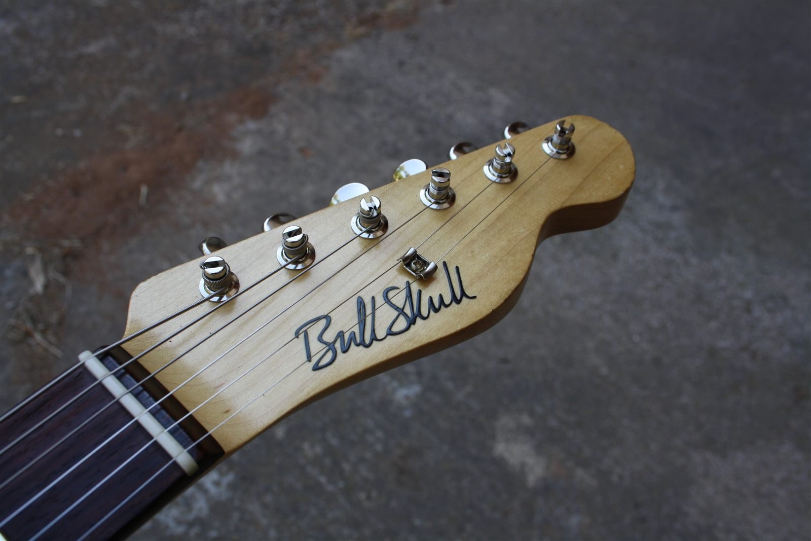 Pala de la guitarra Bull Skull con logotipo